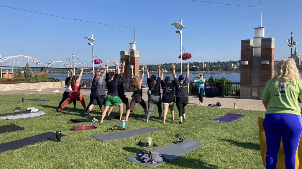 Yoga time for Quad Cities Corporate Games